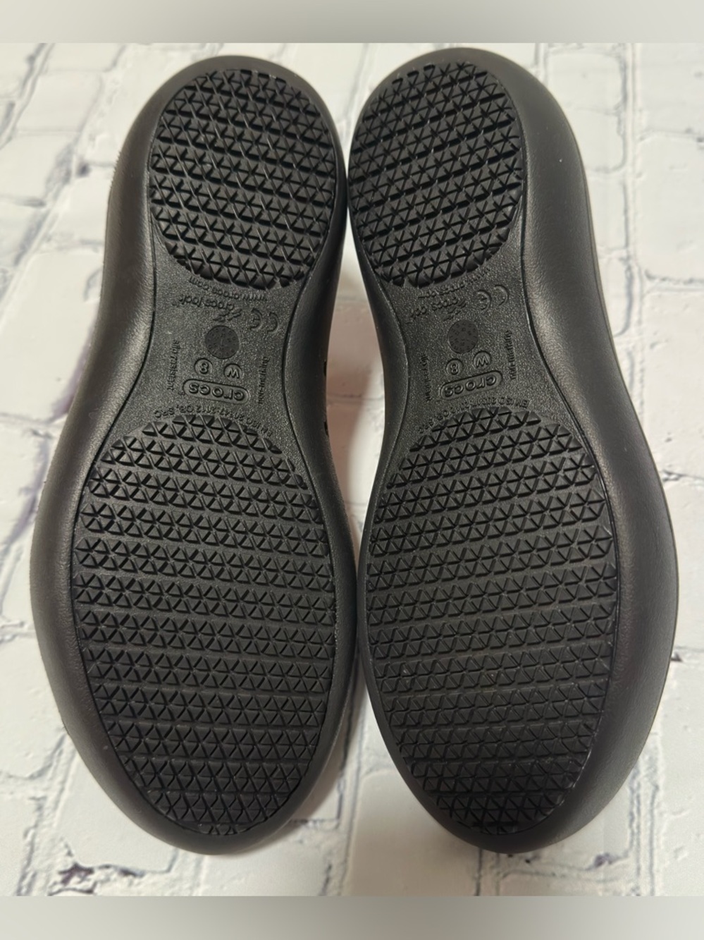 Crocs Ballerina Flats Black Slip-on Shoes Sz 8 Waterproof - Picture 8 of 9